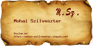 Mohai Szilveszter névjegykártya